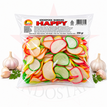 KRUPUK  BAWANG HAPPY250 GR